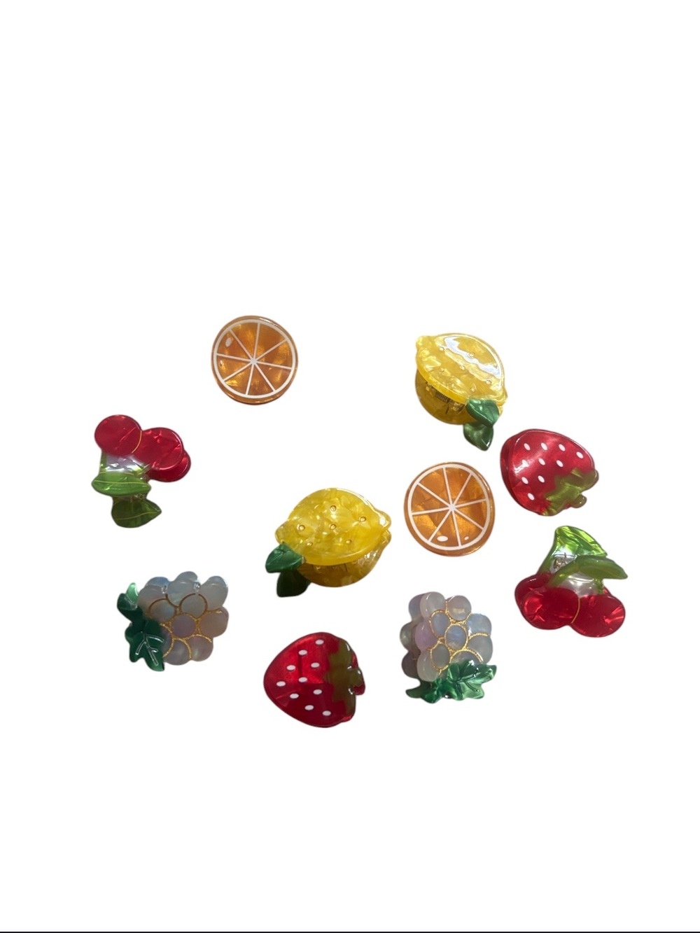 Anthropologie Set of 10 Fruit Hair Clips New Without Tags